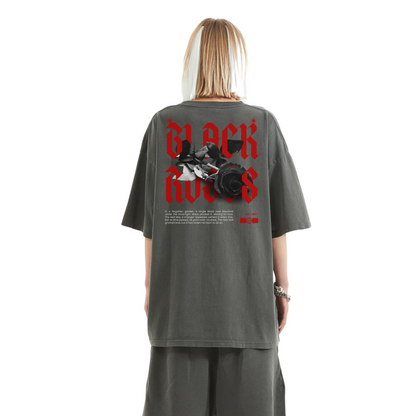 Black Rose Oversized T-Shirt